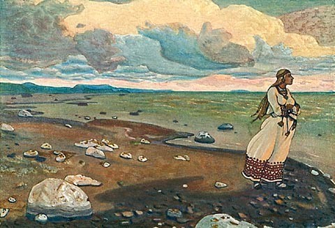 Н.К.Рерих. За морями земли великие, 1910